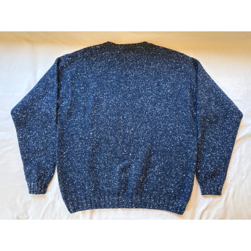 Vintage Gap Wool Blend Marled Knit Crewneck Sweater Navy Blue Speckled Small - Picture 5 of 5